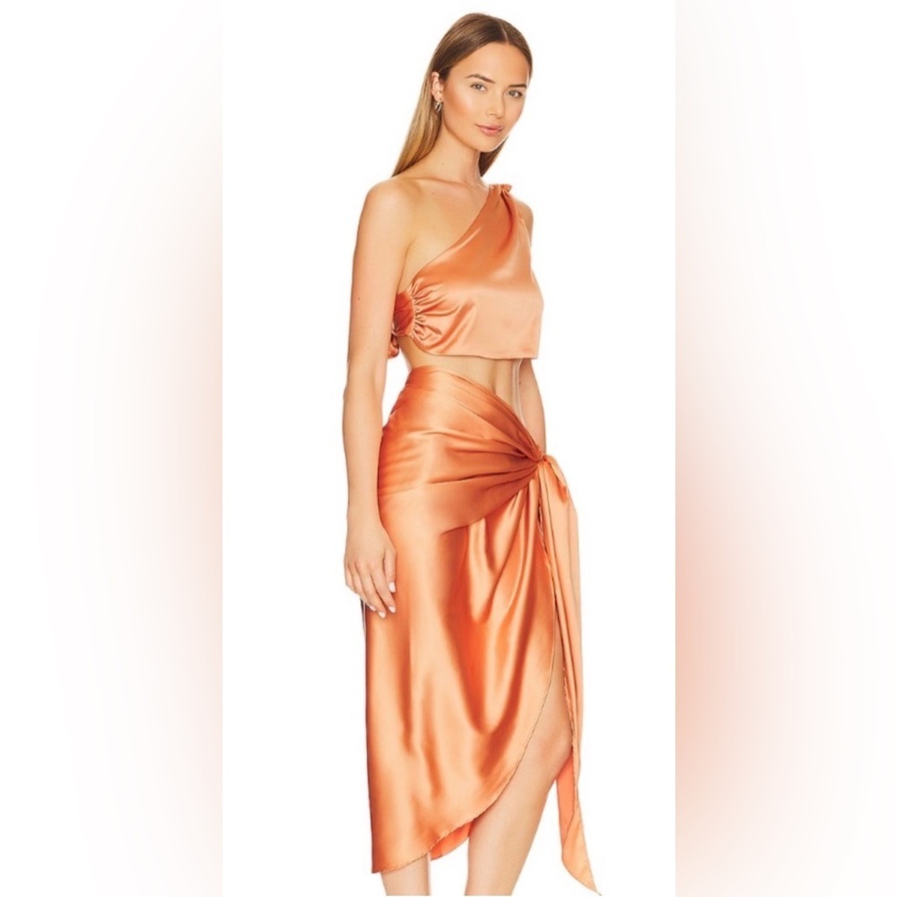 Baobab Collection Marea 2pc Set Asymmetrical Set in Orange “Luz” NWT - Picture 3 of 16